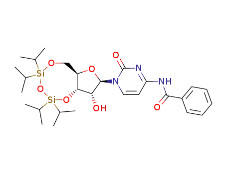 Molecular Structure of 69304-43-4 (N4-Benzoyl-3',5'-O-(1,1,3,3-tetraisopropyl-1,3-disiloxanediyl)cytidine)