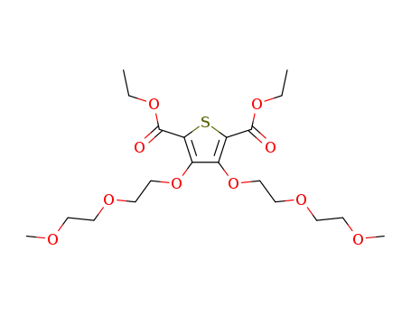 Molecular Structure of 249513-10-8 (3,4-bis[2-(2-methoxyethoxy)ethoxy]-2,5-bis(ethoxycarbonyl)thiophene)
