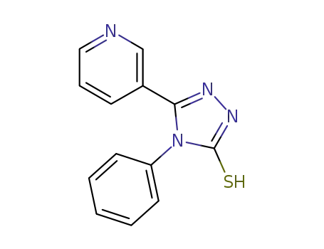 Molecular Structure of 57600-03-0 (4-PHENYL-5-PYRIDIN-3-YL-4H-[1,2,4]TRIAZOLE-3-THIOL)