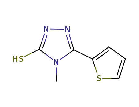 Molecular Structure of 68744-66-1 (4-METHYL-5-(2-THIENYL)-4H-1,2,4-TRIAZOLE-3-THIOL)