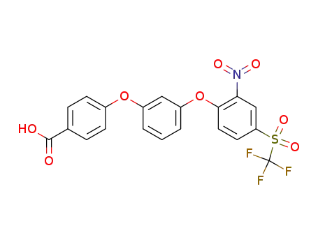 Molecular Structure of 329317-41-1 (4-[3-(2-nitro-4-trifluoromethanesulfonyl-phenoxy)-phenoxy]-benzoic acid)