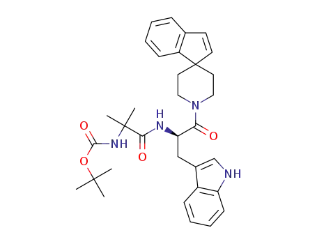 Carbamic acid,
[2-[[1-(1H-indol-3-ylmethyl)-2-oxo-2-spiro[1H-indene-1,4'-piperidin]-1'-yl
ethyl]amino]-1,1-dimethyl-2-oxoethyl]-, 1,1-dimethylethyl ester, (R)-