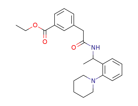 ethyl 3-<2-<<1-<2-(1-piperidinyl)phenyl>ethyl>amino>-2-oxoethyl>-benzoate