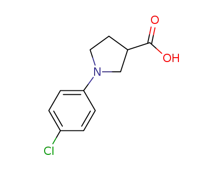 Molecular Structure of 933719-76-7 (1-(4-Chlorophenyl)-3-pyrrolidinecarboxylic acid)