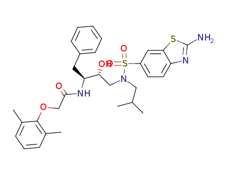N-{(1S,2R)-3-[(2-amino-benzothiazole-6-sulfonyl)-isobutyl-amino]-1-benzyl-2-hydroxypropyl}-2-(2,6-dimethyl-phenoxy)-acetamide