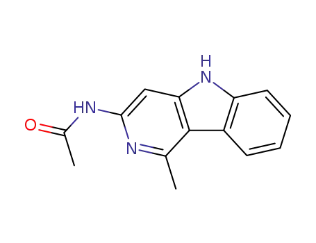 Molecular Structure of 74011-07-7 (N-(1-methyl-5H-pyrido[4,3-b]indol-3-yl)acetamide)