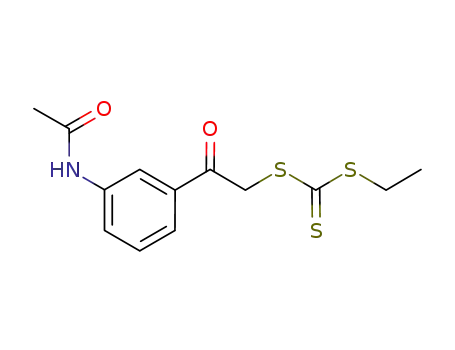 Molecular Structure of 948837-82-9 (2-(3-acetylaminophenyl)-2-oxoethyl ethyl trithiocarbonate)