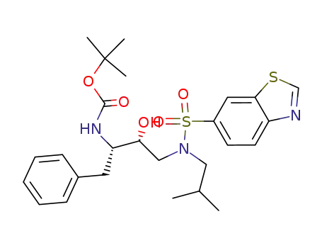 N-[(1S,2R)-3-[(6-benzothiazolylsulfonyl)-(2-methylpropyl)amino]-2-hydroxy-1-(phenylmethyl)propyl]-carbamic acid-1,1-dimethylethyl ester