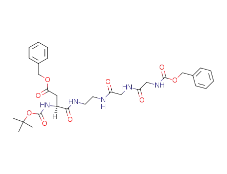 Molecular Structure of 90013-37-9 (Glycinamide,
N-[(phenylmethoxy)carbonyl]glycyl-N-[2-[[2-[[(1,1-dimethylethoxy)carbon
yl]amino]-1,4-dioxo-4-(phenylmethoxy)butyl]amino]ethyl]-, (S)-)