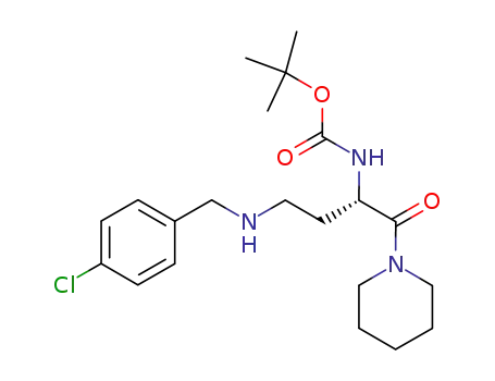 tert-butyl [(S)-4-((4-chlorobenzyl)amino)-1-oxo-1-(piperidin-1-yl)butan-2-yl]carbamate