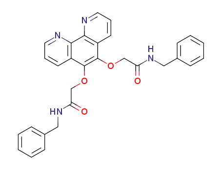 Molecular Structure of 873570-16-2 (Acetamide,
2,2'-[1,10-phenanthroline-5,6-diylbis(oxy)]bis[N-(phenylmethyl)-)
