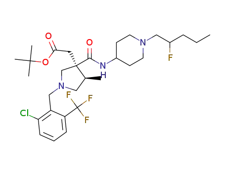 tert-butyl 2-[(3S,4R)-1-{[2-chloro-6-(trifluoromethyl)phenyl]methyl}-3-{[1-(2-fluoropentyl)piperidin-4-yl]carbamoyl}-4-methylpyrrolidin-3-yl]acetate