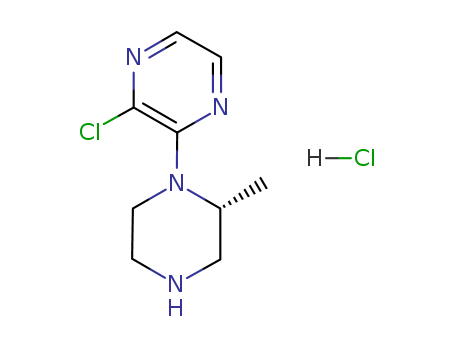 Pyrazine,2-chloro-3-[(2R)-2-methyl-1-piperazinyl]-, hydrochloride (1:1)