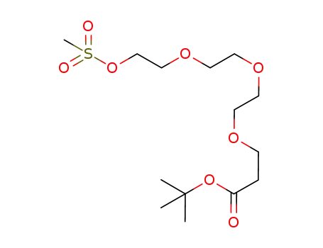 Molecular Structure of 1024602-74-1 (tert-butyl 3-(2-{2-[2-(methanesulphonyloxy)ethoxy]ethoxy}ethoxy)propanoate)