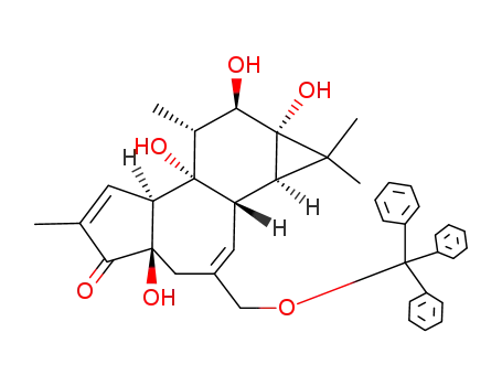 Molecular Structure of 82400-03-1 (phorbol-20-trityl ether)