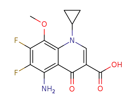 5-amino-1-cyclopropyl-6,7-difluoro-8-methoxy-1,4-dihydro-4-oxo-quinoline-3-carboxylic acid