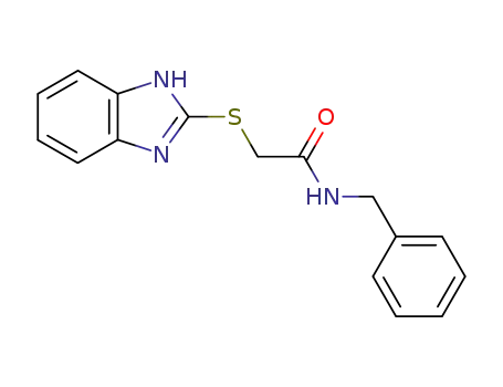 Molecular Structure of 30065-32-8 (2-(1H-benzimidazol-2-ylsulfanyl)-N-benzylacetamide)