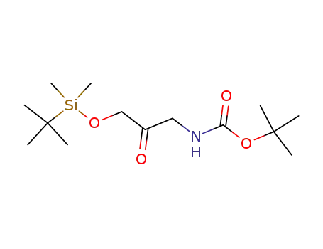 Molecular Structure of 184429-84-3 (Tert-Butyl N-(3-[(Tert-Butyldimethylsilyl)Oxy]-2-Oxopropyl)Carbamate)