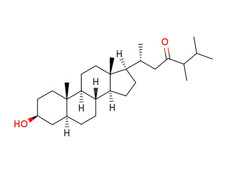Molecular Structure of 85427-78-7 ((R)-6-((3S,5S,8R,9S,10S,13R,14S,17R)-3-Hydroxy-10,13-dimethyl-hexadecahydro-cyclopenta[a]phenanthren-17-yl)-2,3-dimethyl-heptan-4-one)