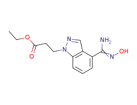 ethyl 3-{4-[(hydroxyamino)(imino)methyl]-1H-indazol-1-yl}propanoate