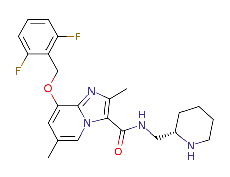 8-[(2,6-difluorobenzyl)oxy]-2,6-dimethyl-N-[(2S)-piperidin-2-ylmethyl]imidazo[1,2-a]pyridine-3-carboxamide