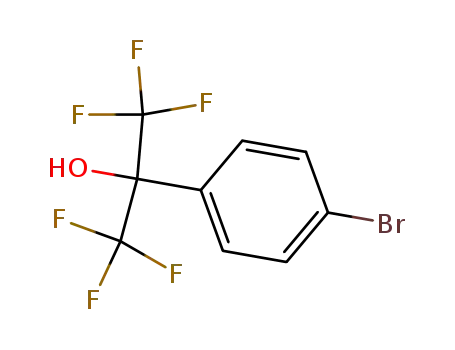 Molecular Structure of 2402-72-4 (2-(4-bromophenyl)-1,1,1,3,3,3-hexafluoro-2-propanol)