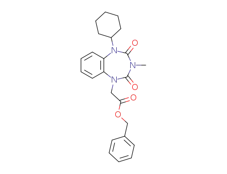 benzyl 2-(5-cyclohexyl-3-methyl-2,4-dioxo-2,3,4,5-tetrahydro-1H-benzo[f][1,3,5]triazepin-1-yl)acetate