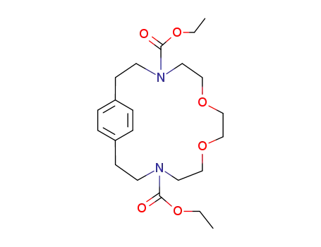 Molecular Structure of 66607-36-1 (7,10-dioxa-4,13-diaza-1(1,4)-benzena-cyclopentadecaphane-4,13-dicarboxylic acid diethyl ester)