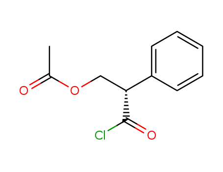 Molecular Structure of 183626-74-6 (Benzeneacetyl chloride, a-[(acetyloxy)methyl]-, (S)-)