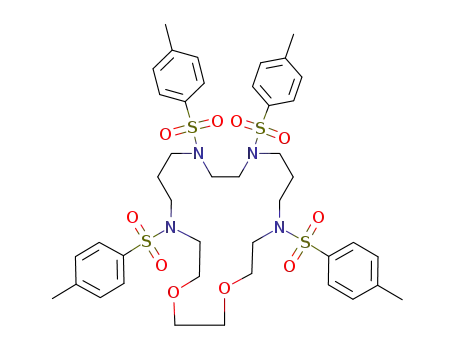 Molecular Structure of 120808-62-0 (7,11,14,18-tetrakis(p-tolylsulphonyl)-1,4-dioxa-7,11,14,18-tetra-azacycloicosane)