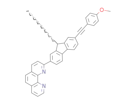Molecular Structure of 1380049-30-8 (2-(7-(4-methoxyphenylethynyl)-9,9-dihexadecyl-fluoren-2-yl)-1,10-phenanthroline)