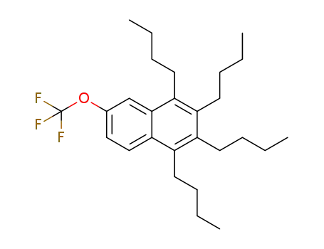 Molecular Structure of 1613114-49-0 (1,2,3,4-tetrabutyl-6-(trifluoromethoxy)naphthalene)