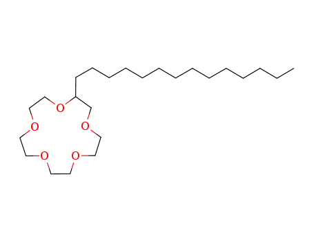 Molecular Structure of 92588-90-4 (1,4,7,10,13-Pentaoxacyclopentadecane, 2-tetradecyl-)