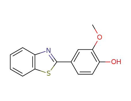 Molecular Structure of 36341-25-0 (2-(4-HYDROXY-3-METHOXYPHENYL)BENZOTHIAZOLE)