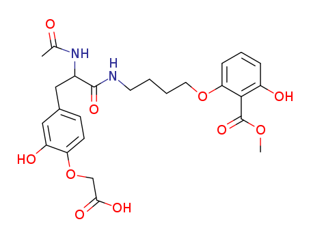 Benzoic acid, 2-[4-[[(2S)-2-(acetylamino)-3-[4-(carboxymethoxy)-3-hydroxyphenyl]-1-oxopropyl]amino]butoxy]-6-hydroxy-, methyl ester