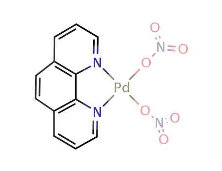 Molecular Structure of 31476-92-3 (Pd(phen)(ONO<sub>2</sub>)2)