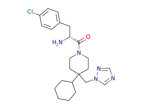 (2R)-3-(4-chlorophenyl)-1-[4-cyclohexyl-4-(1H-1,2,4-triazol-1-ylmethyl)piperidin-1-yl]-1-oxo-propan-2-amine