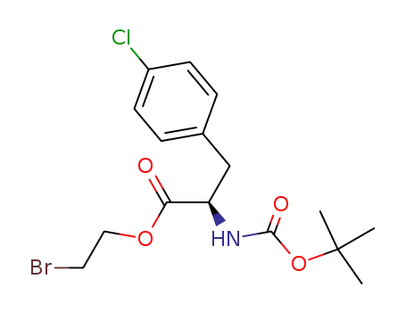 D-Phenylalanine, 4-chloro-N-[(1,1-dimethylethoxy)carbonyl]-,
2-bromoethyl ester