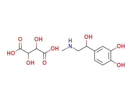 Molecular Structure of 636-89-5 ((+)-Epinephrine bitartrate)