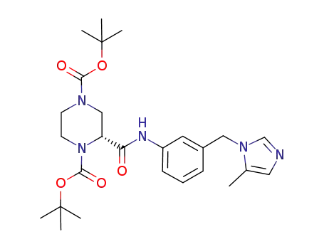 (+)-N<sub>1</sub>,N<sub>4</sub>-di-(tert-butyloxycarbonyl)-N-[3-[(5-methyl-1H-imidazol-1-yl)methyl]phenyl]-(2R)-piperazinecarboxamide