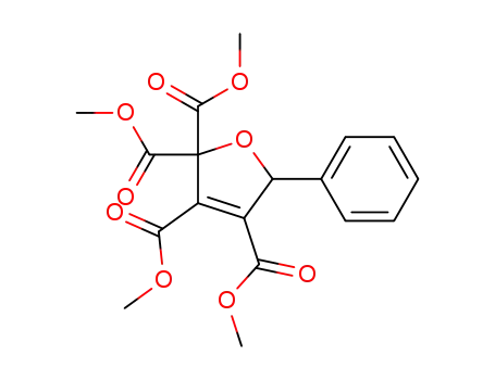Molecular Structure of 82545-25-3 (2,2,3,4(5H)-Furantetracarboxylic acid, 5-phenyl-, tetramethyl ester)