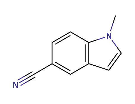 Molecular Structure of 91634-11-6 (1-METHYL-1H-INDOLE-5-CARBONITRILE)
