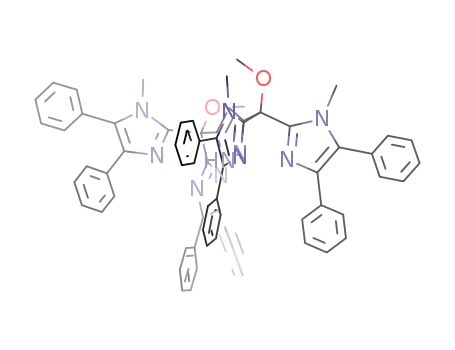 Molecular Structure of 1032544-28-7 (3,5-bis[bis-(4,5-diphenyl-1-methylimidazol-2-yl)methoxymethyl]pyrazole)