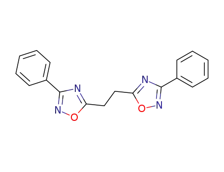 Molecular Structure of 22020-64-0 (3-Phenyl-5-[2-(3-phenyl-1,2,4-oxadiazol-5-yl)ethyl]-1,2,4-oxadiazole)