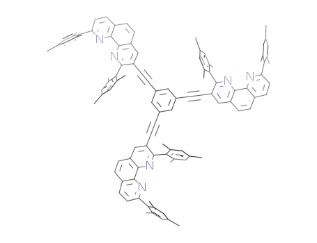 C<sub>6</sub>H<sub>3</sub>(C<sub>2</sub>C<sub>12</sub>H<sub>5</sub>N<sub>2</sub>(C<sub>6</sub>H<sub>2</sub>(CH<sub>3</sub>)3)2)3