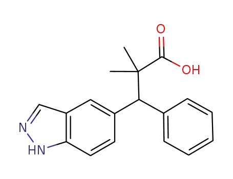 3-(1H-indazol-5-yl)-2,2-dimethyl-3-phenylpropanoic acid