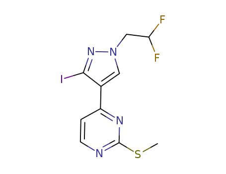 Pyrimidine,4-[1-(2,2-difluoroethyl)-3-iodo-1H-pyrazol-4-yl]-2-(methylthio)-