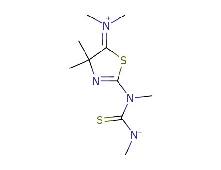 5-dimethylamino-2-(1,3-dimethyl-thioureido)-4,4-dimethyl-4<i>H</i>-thiazolium betaine