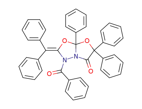 2-benzhydrylidene-3-benzoyl-6,6,7a-triphenyl-dihydro-oxazolo[2,3-<i>b</i>][1,3,4]oxadiazol-5-one