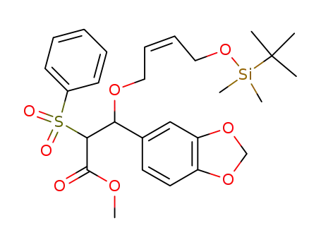 Methyl (Z)-3-(2H-1,3-benzodioxol-5-yl)-3-(4-tert-butyldimethylsilyloxybut-2-en-1-yloxy)-2-phenylsulfonylpropanoate